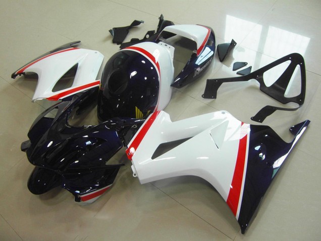 2002-2013 White Dark Blue Honda VFR800 Motorbike Fairing Canada