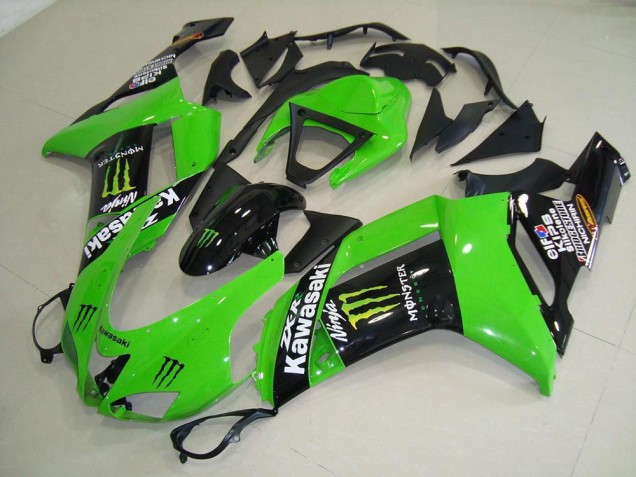 2007-2008 Monster Green Kawasaki ZX6R Motorcycle Replacement Fairings Canada