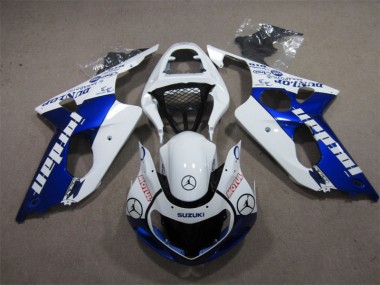 2000-2002 Blue White Jordan Motul Suzuki GSXR1000 Moto Fairings Canada