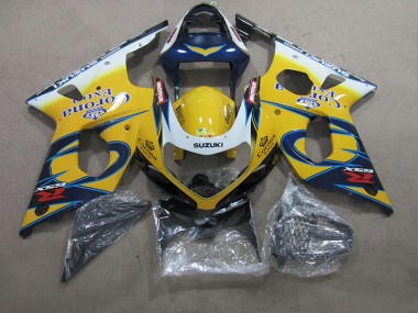 2000-2002 Yellow Blue Corona Extra Suzuki GSXR1000 Motorcycle Fairings Kit Canada