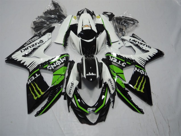 2009-2016 Black White Green Monster Pizzoli Suzuki GSXR1000 Moto Fairings Canada